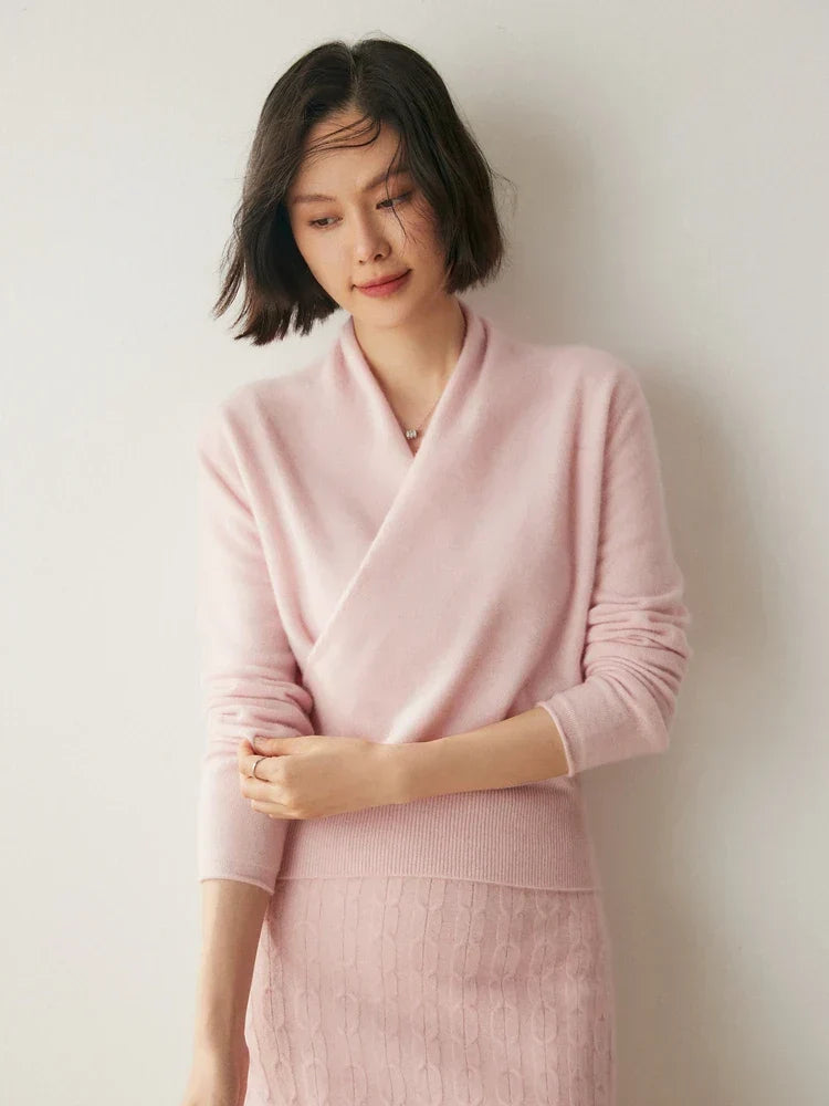 Leonie | Women's Elegant Crossover Wrap Sweater