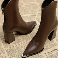 Jasmin | Women's Spring Pointed Toe Heeled Ankle Boots