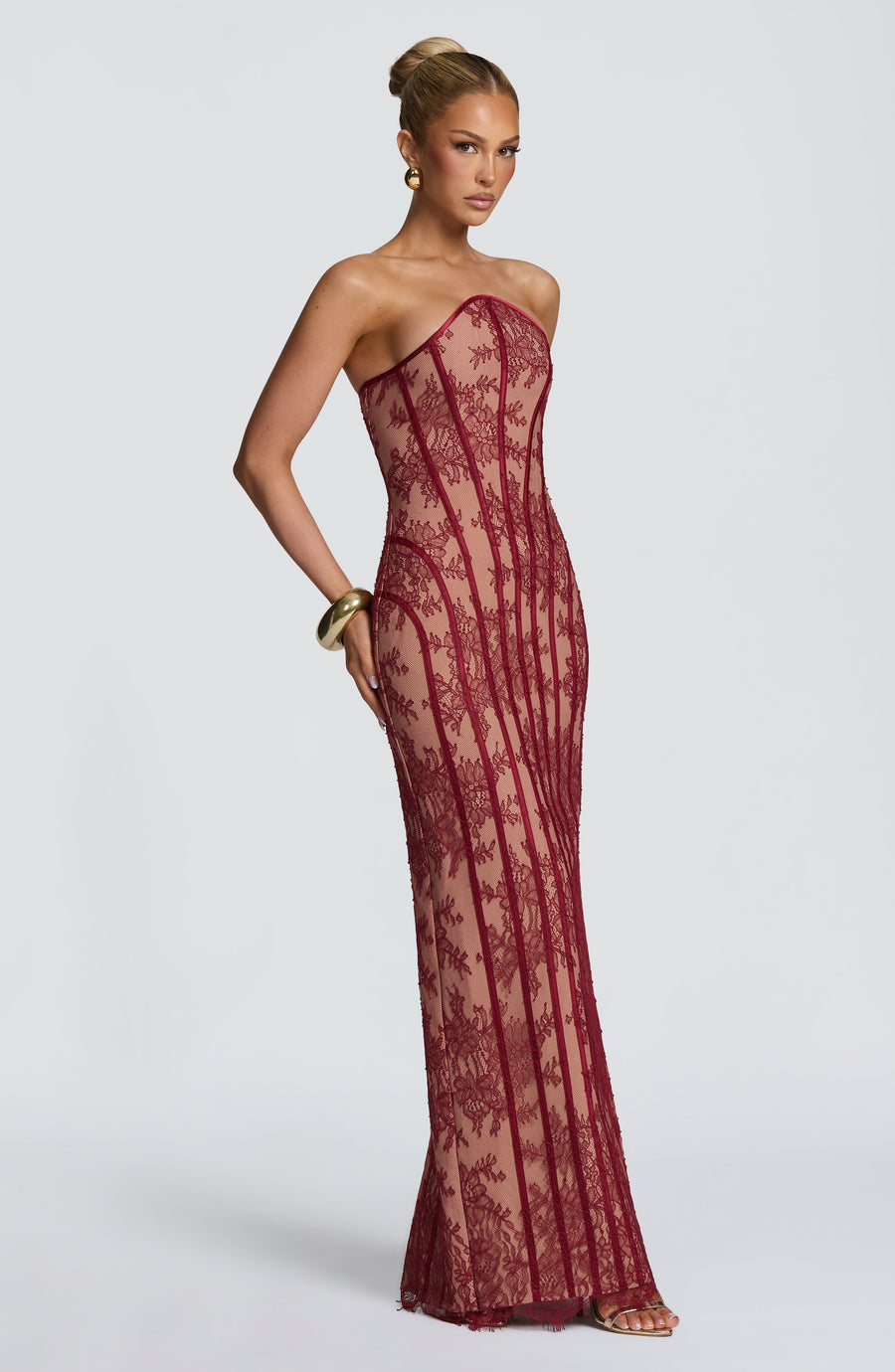 Eloise Maxi Dress – Burgundy
