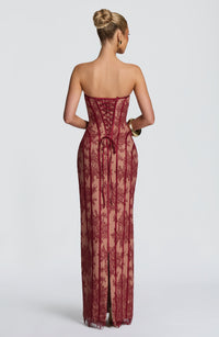 Eloise Maxi Dress – Burgundy