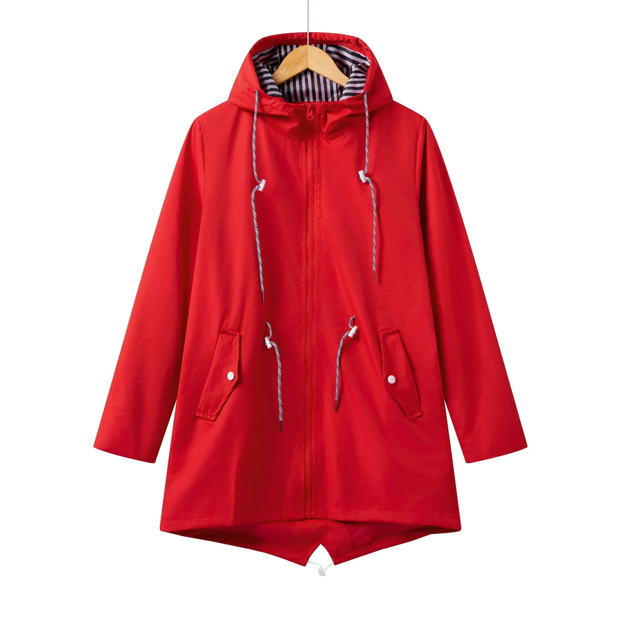 Michaela | Women's Long Sleeve Hooded Zip Coat