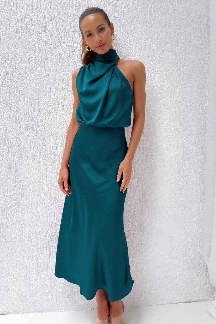 Claudia | Women's Chic Halter Evening Dress