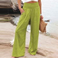 Aarthi | Women's Casual Wide Leg Linen Trousers