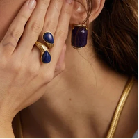 Sculpted Droplet Knot Gold Ring