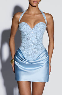 Kalani Mini Dress – Glacier Blue