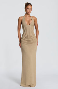 Serena Maxi Dress – Beige
