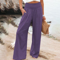 Aarthi | Women's Casual Wide Leg Linen Trousers