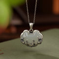 Silver Hotan Jade Necklace