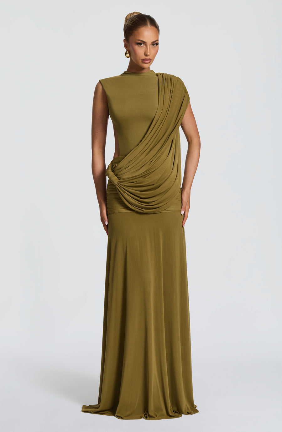 Enid Maxi Dress – Deep Olive