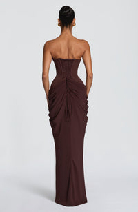 Esme Maxi Dress – Plum Brown