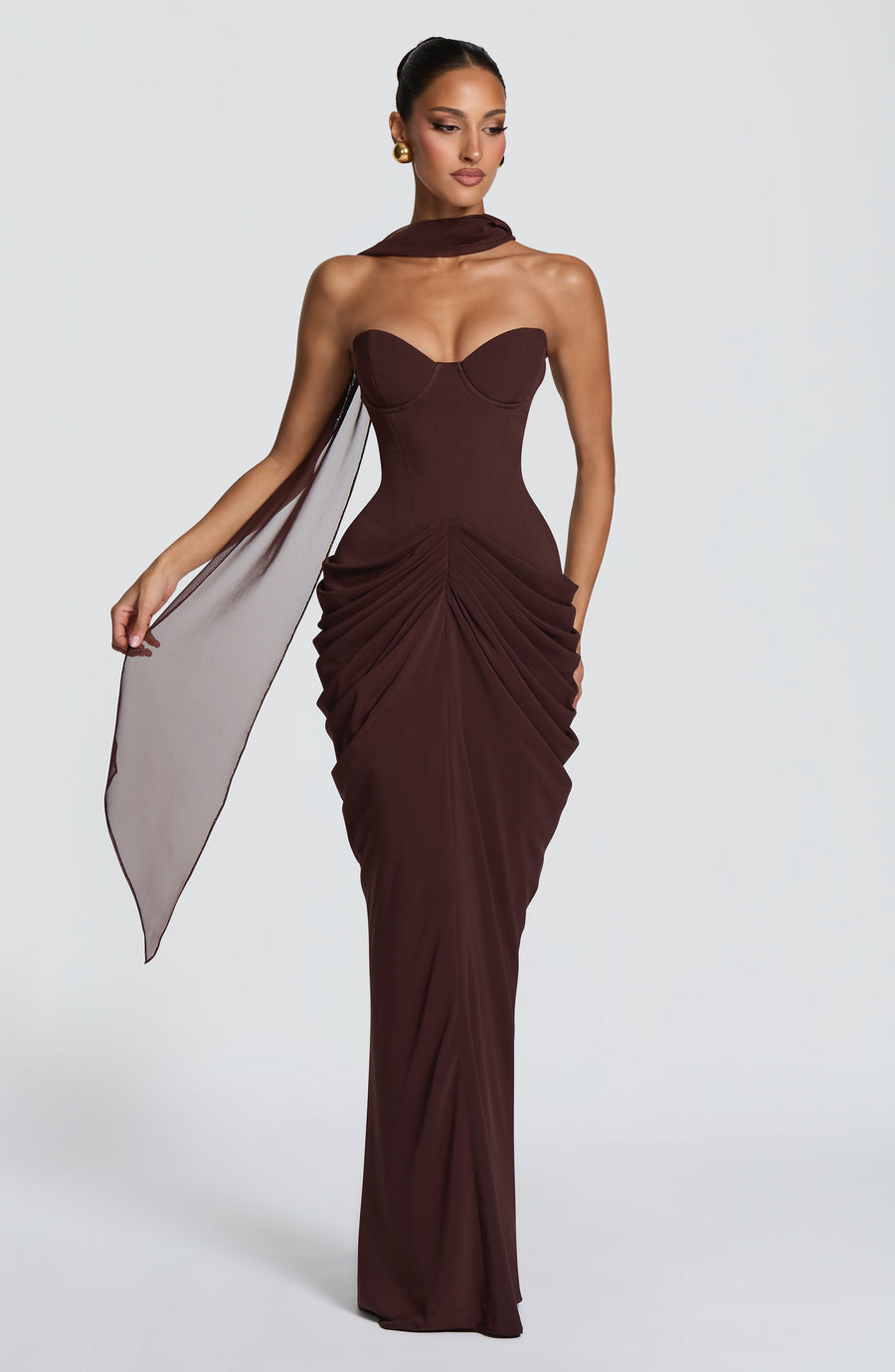 Esme Maxi Dress – Plum Brown