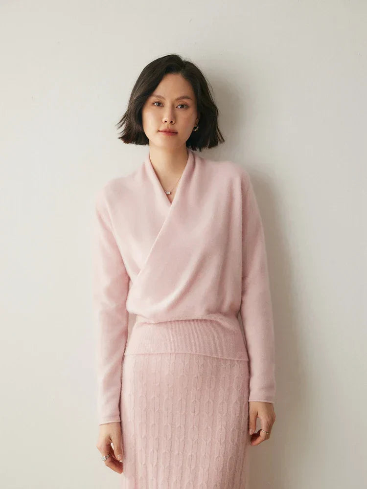 Leonie | Women's Elegant Crossover Wrap Sweater