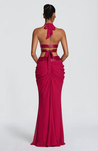 Isabelle Maxi Skirt - Raspberry
