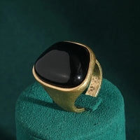 Irregular Smooth Pearl Gold Ring