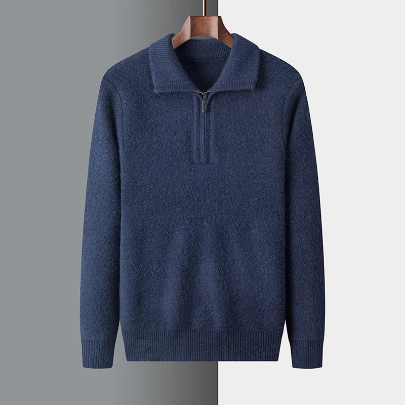 Simon | Men's Winter Half-Zip Knit Sweater