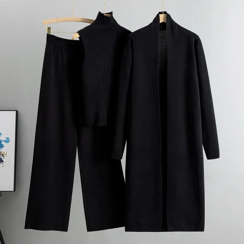 Felicia | Women's Three-Piece Loose Fit Trouser Set