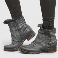 Katharina | Women's Spring Vintage Buckle Ankle Boots