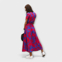 Susanne | Women's Casual V-Neck Belted Long Dress