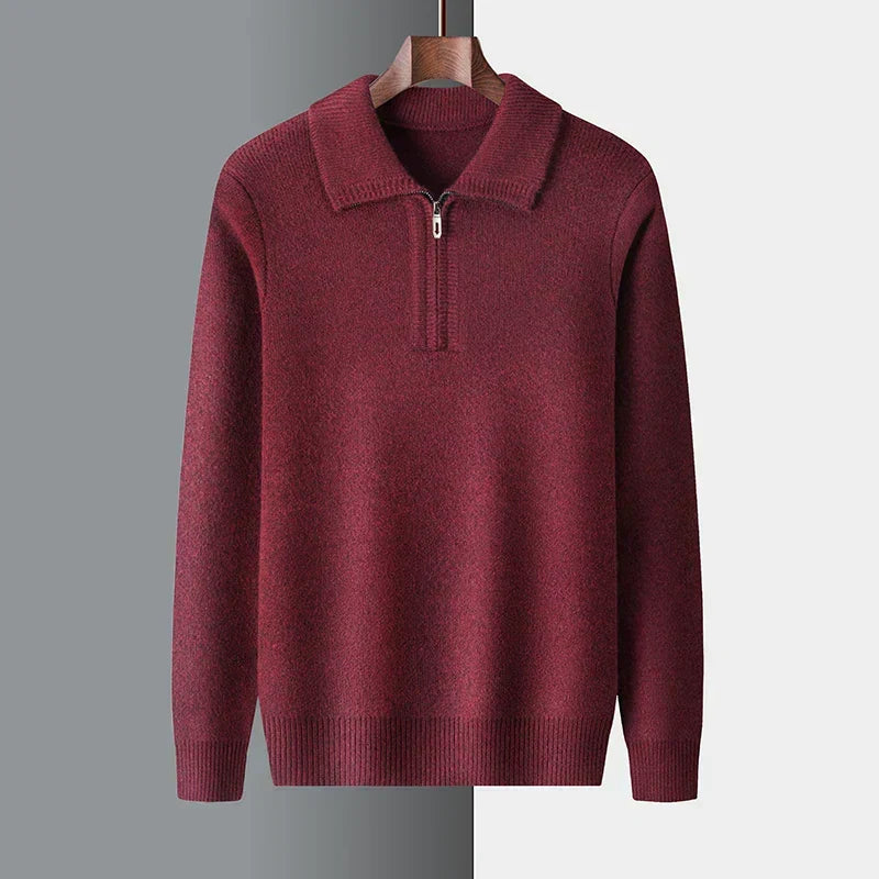 Simon | Men's Winter Half-Zip Knit Sweater