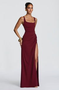 Sophia Maxi Dress – Cherry Lacquer