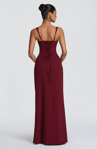 Sophia Maxi Dress – Cherry Lacquer