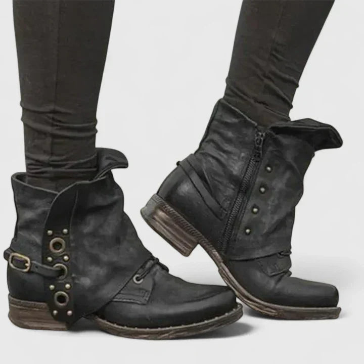 Katharina | Women's Spring Vintage Buckle Ankle Boots