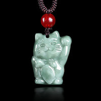 Myanmar Jadeite Cat Necklace