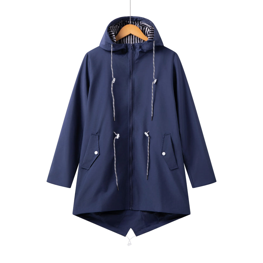 Michaela | Women's Long Sleeve Hooded Zip Coat