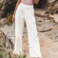 Aarthi | Women's Casual Wide Leg Linen Trousers