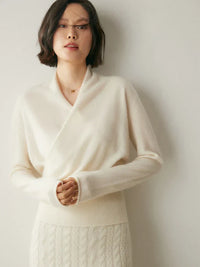 Leonie | Women's Elegant Crossover Wrap Sweater