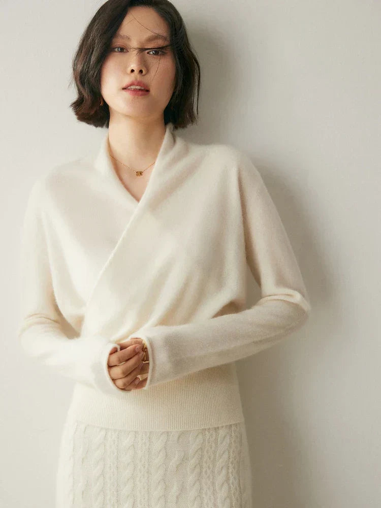 Leonie | Women's Elegant Crossover Wrap Sweater