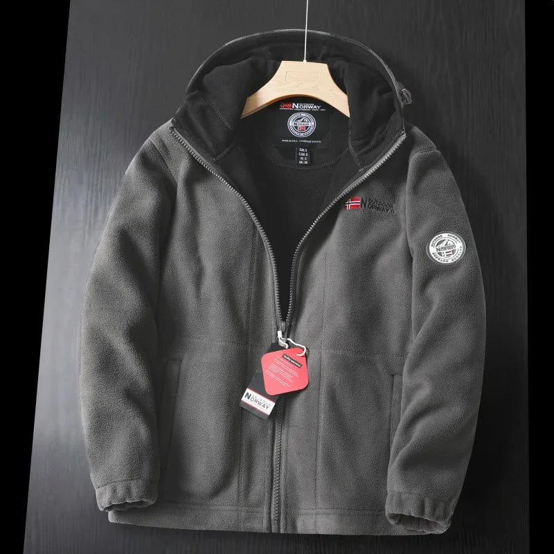 Sebastian | Men's Outdoor Warm Hooded Fleece Jacket