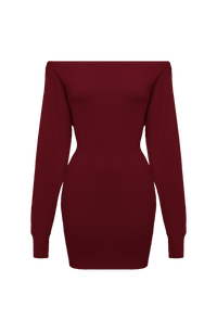 Sabrina Mini Dress – Burgundy