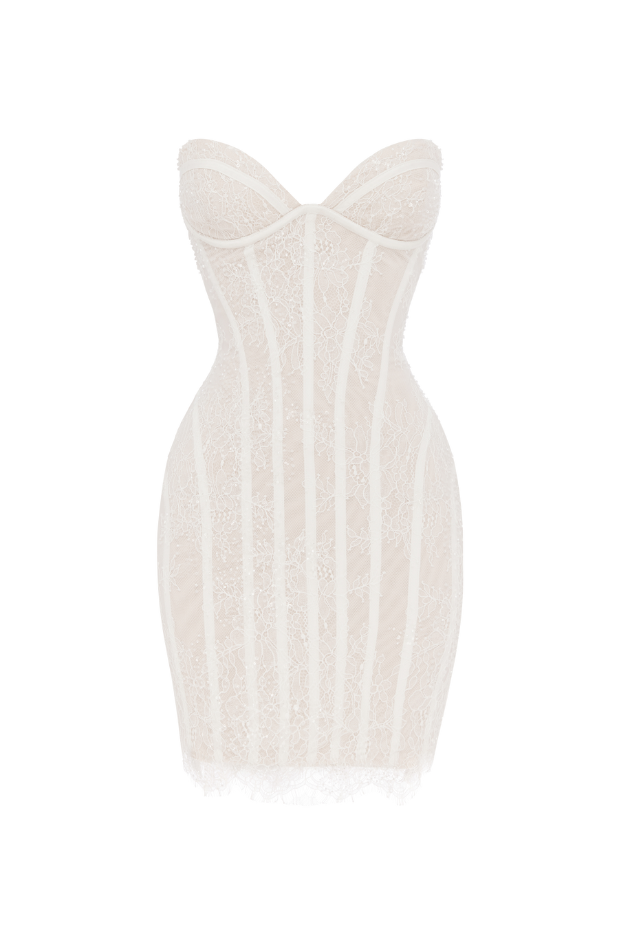 Loretta Mini Dress – Ivory Embellishment