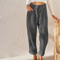 Jessica | Women's Fall High Waist Corduroy Trousers