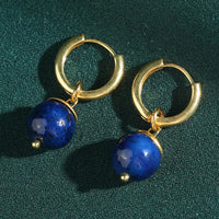 Modern Sphere Pearl Gold Earrings