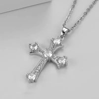 Exquisite Zirconia Cross Necklace