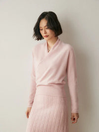 Leonie | Women's Elegant Crossover Wrap Sweater