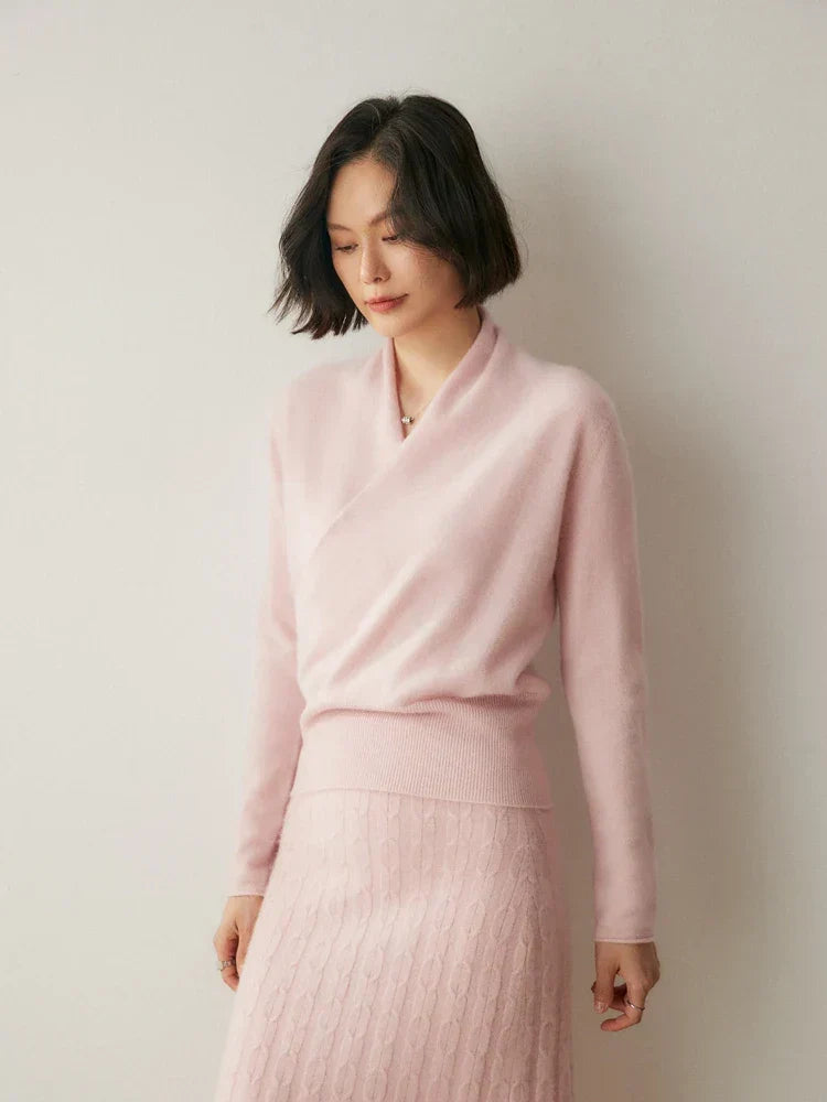Leonie | Women's Elegant Crossover Wrap Sweater