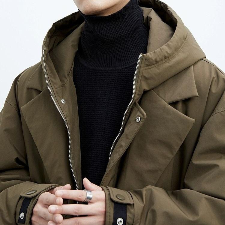 Men's Layered Parka Hooded