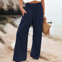 Aarthi | Women's Casual Wide Leg Linen Trousers