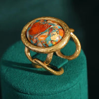 Radiant Nautical Turquoise Gold Ring
