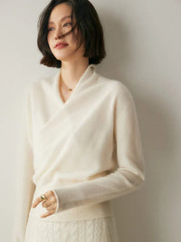 Leonie | Women's Elegant Crossover Wrap Sweater