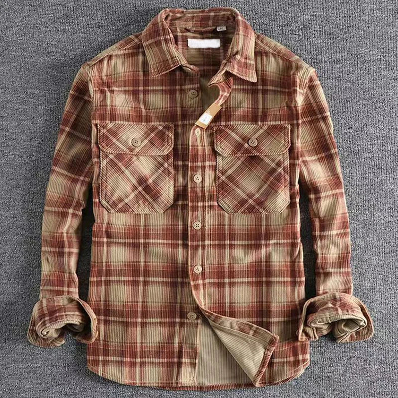 Michael | Men's Relaxed Fit Vintage Plaid Shirt