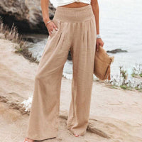 Aarthi | Women's Casual Wide Leg Linen Trousers