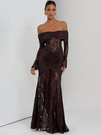 Celestine Sheer Strapless Maxi Dress
