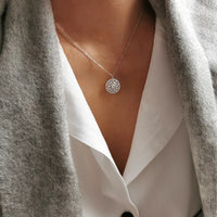 Lavish Sunflower Zirconia Necklace