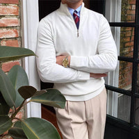 Daniel | Men's Spring Half-Zip Long Sleeve Sweater