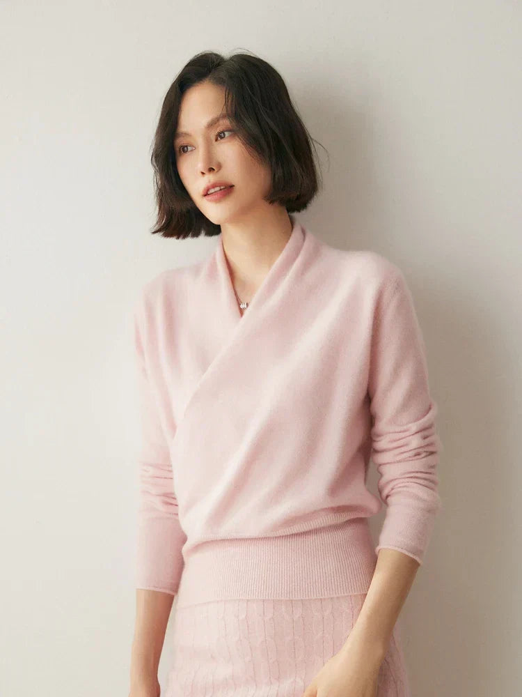 Leonie | Women's Elegant Crossover Wrap Sweater
