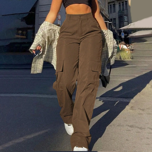 Anja | Women's Streetwear Wide Leg Cargo Trousers